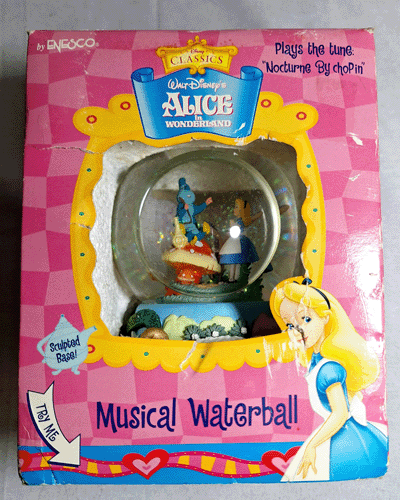 Walt Disneys Alice in Wonderland Musical Water Globe